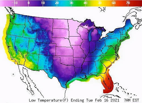 美國受到冬季暴風(fēng)雪和極寒空氣影響
